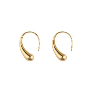 Gold Teardrop Hoop Earrings