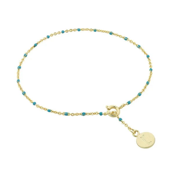 Heather Gold Aqua Bracelet