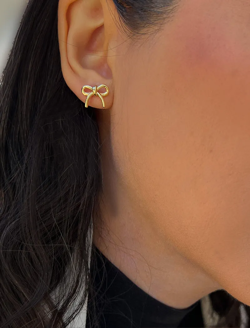 HOLIDAY COQUETTE BOW Earrings | 18K Gold Over Sterling Silver