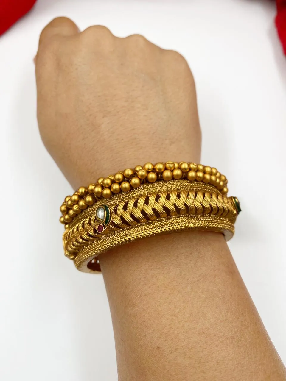 Imitation Designer Golden Bangles For Ladies By Gehna Shop