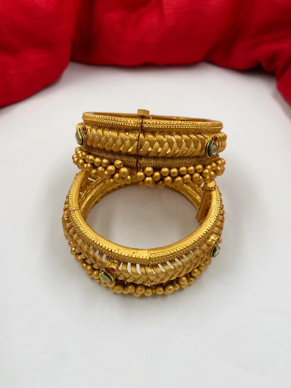 Imitation Designer Golden Bangles For Ladies By Gehna Shop