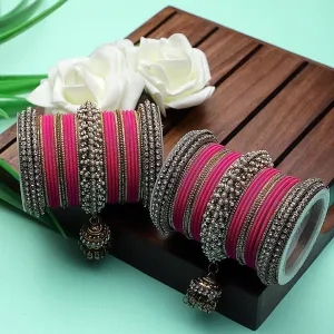 Indian Bollywood Bangles Jewelry 5 Color Latkan Jhumki