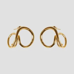 Infinity 18k Gold Loop Earrings