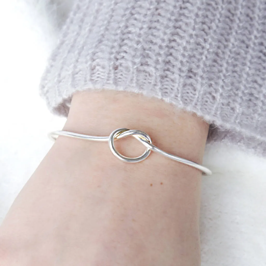 Infinity Knot Bangle Botanical Bridesmaid Gift