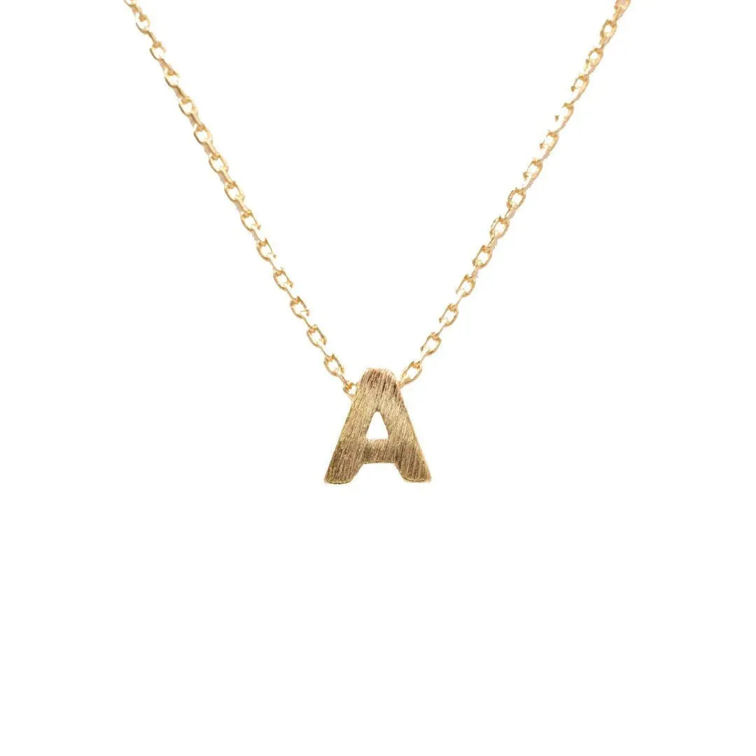 INITIAL A GOLD NECKLACE