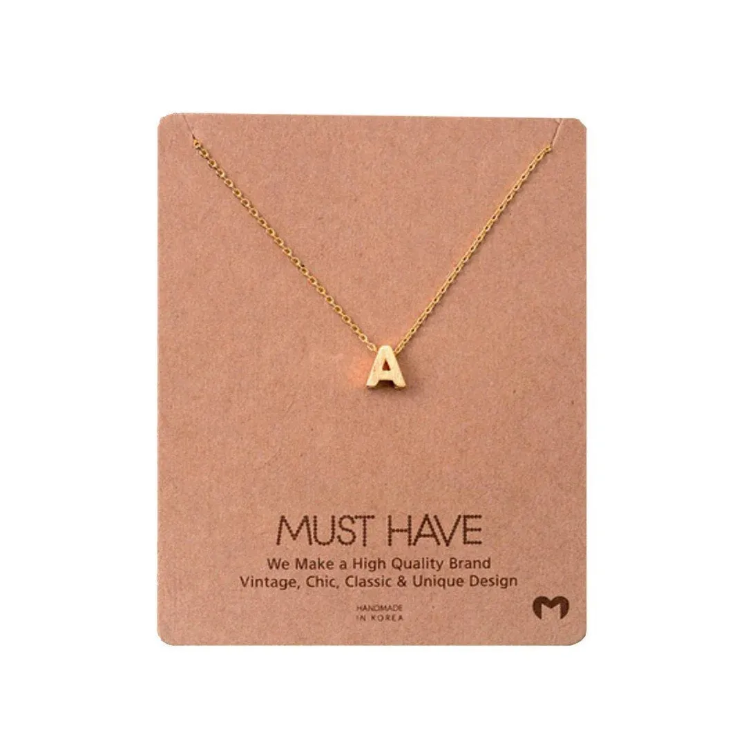 INITIAL A GOLD NECKLACE