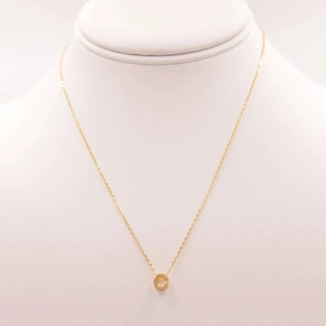 INITIAL C GOLD NECKLACE