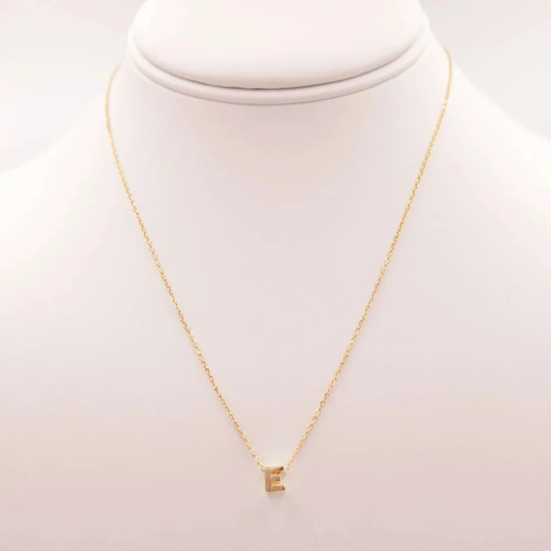 INITIAL E GOLD NECKLACE