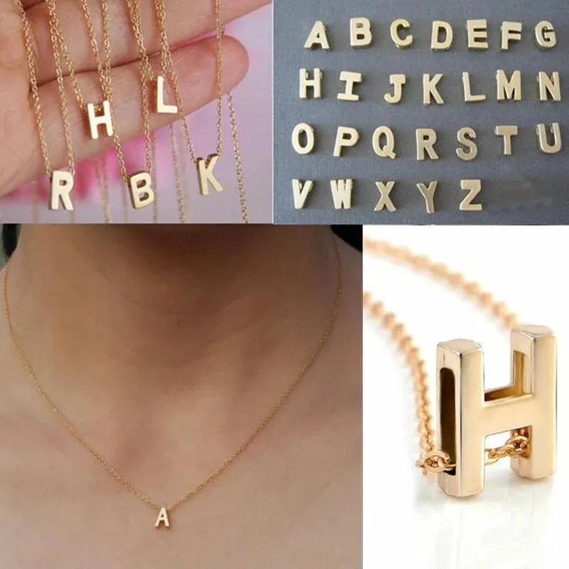 INITIAL E GOLD NECKLACE