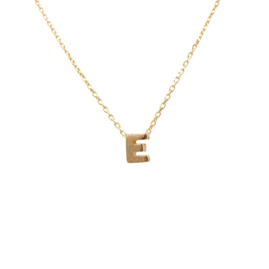 INITIAL E GOLD NECKLACE