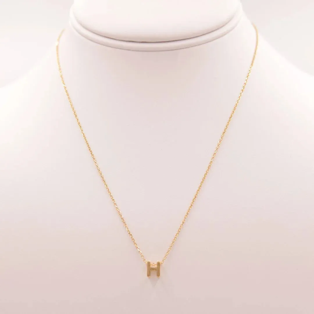 INITIAL H GOLD NECKLACE