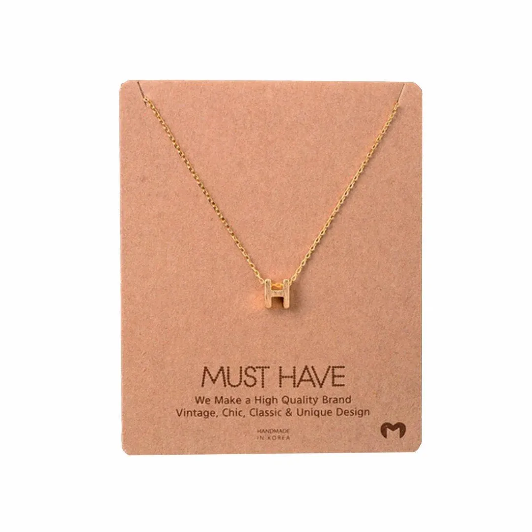 INITIAL H GOLD NECKLACE