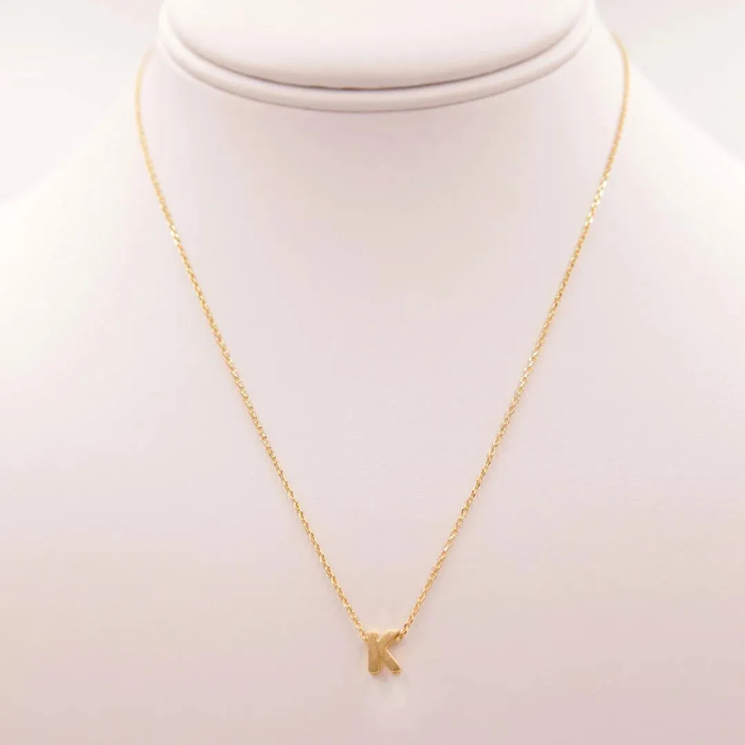 INITIAL K GOLD NECKLACE