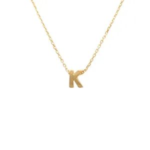 INITIAL K GOLD NECKLACE