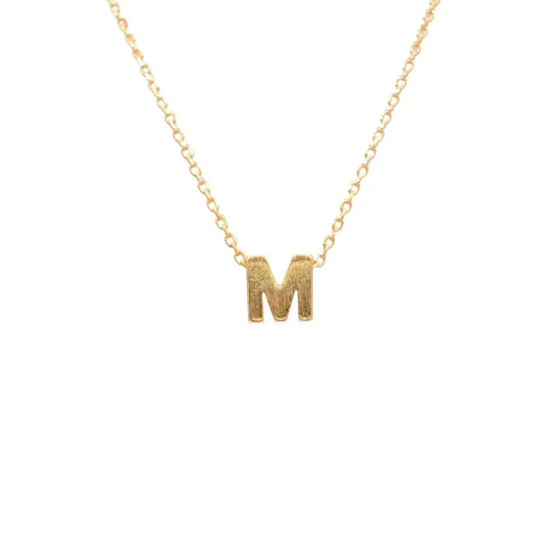 INITIAL M GOLD NECKLACE