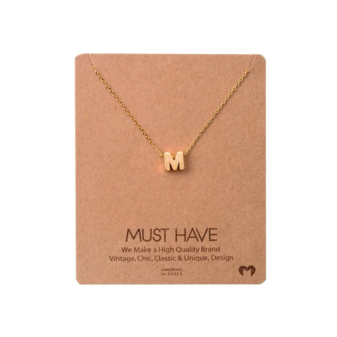 INITIAL M GOLD NECKLACE