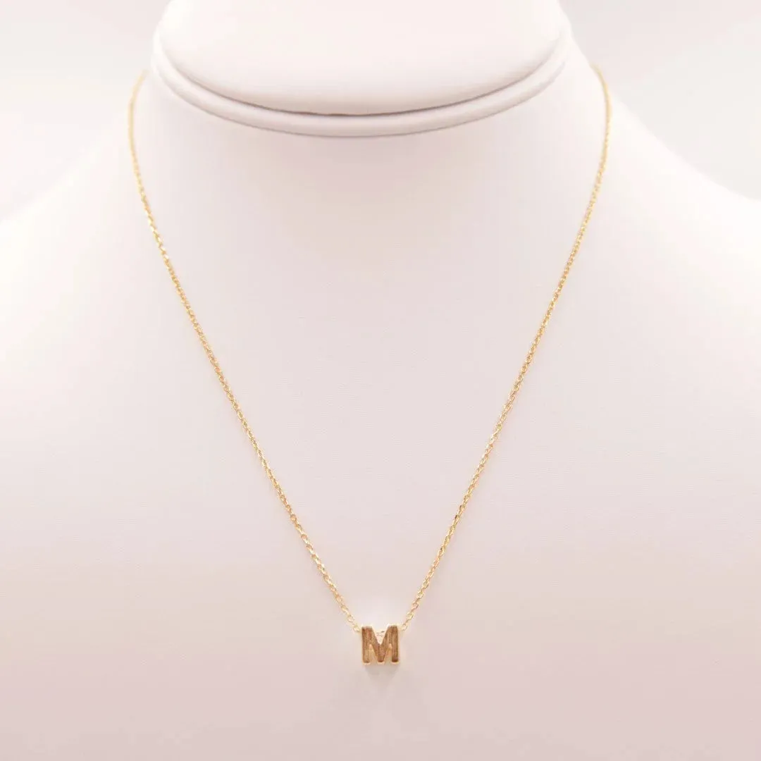 INITIAL M GOLD NECKLACE