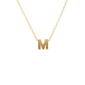 INITIAL M GOLD NECKLACE