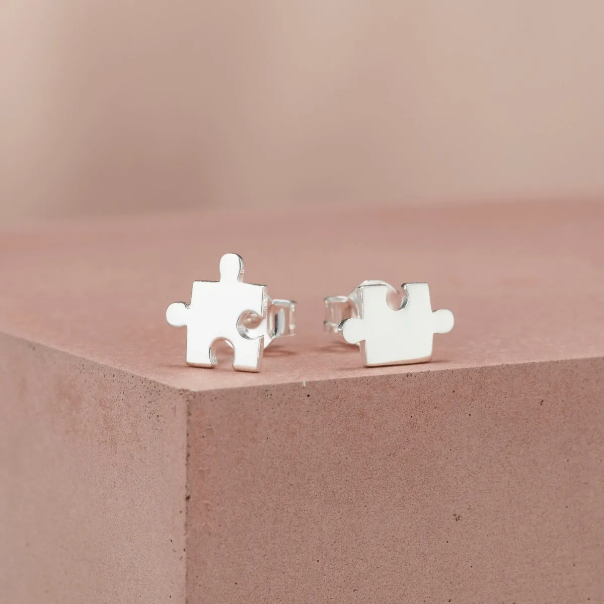 Jigsaw Stud Earrings