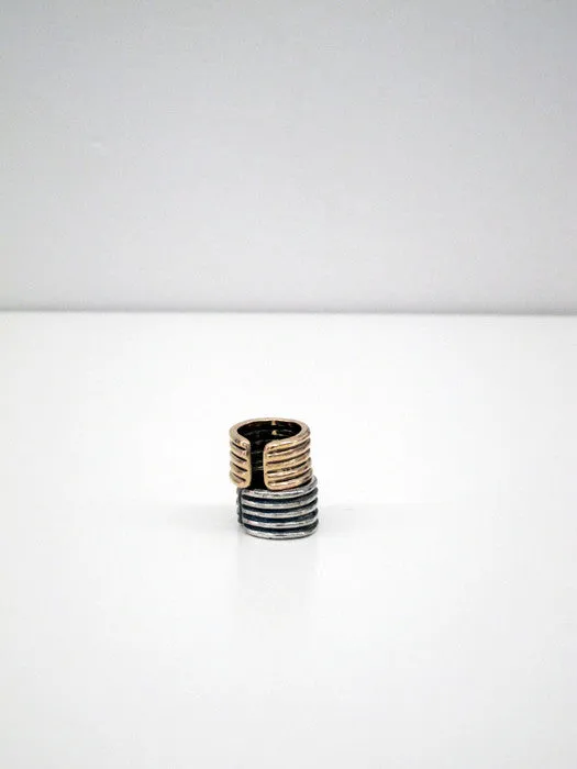 Kat Seale Ribbed Ring, Sterling Silver