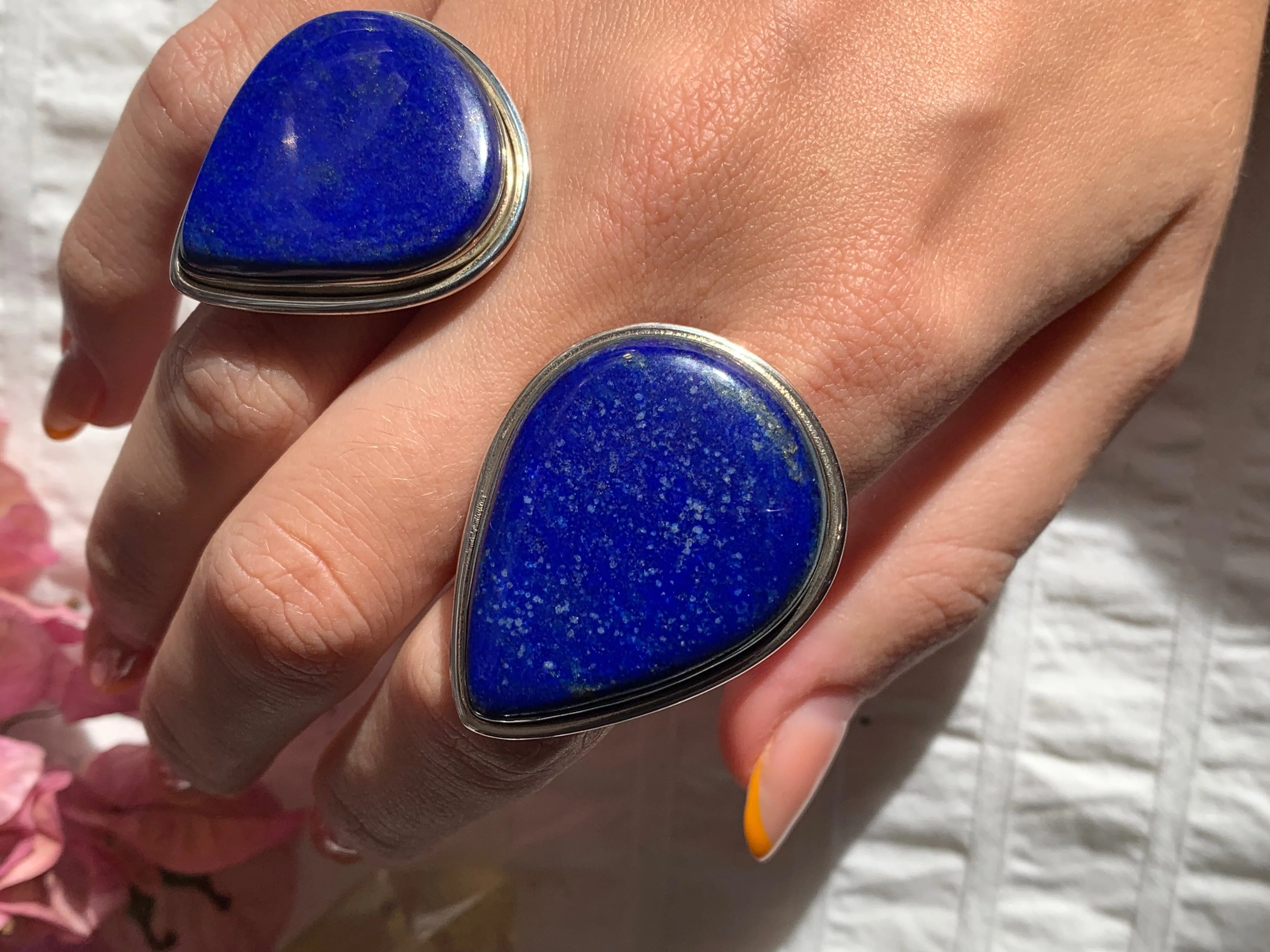 Lapis Lazuli Brea Ring - XLarge Drop (US 8.5 & 7.5)