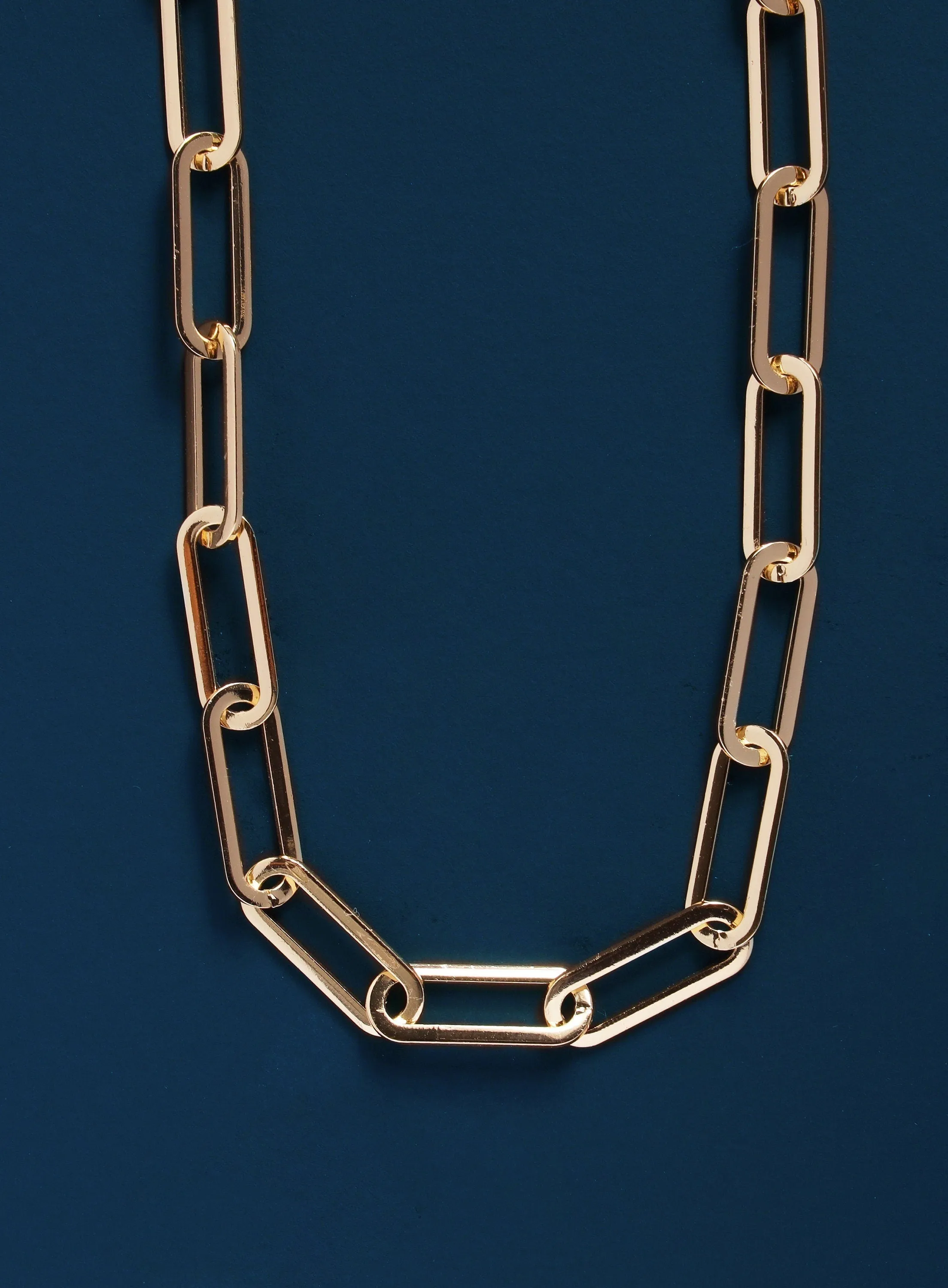 Large Clip 14k plated over 316L stainless steel chain