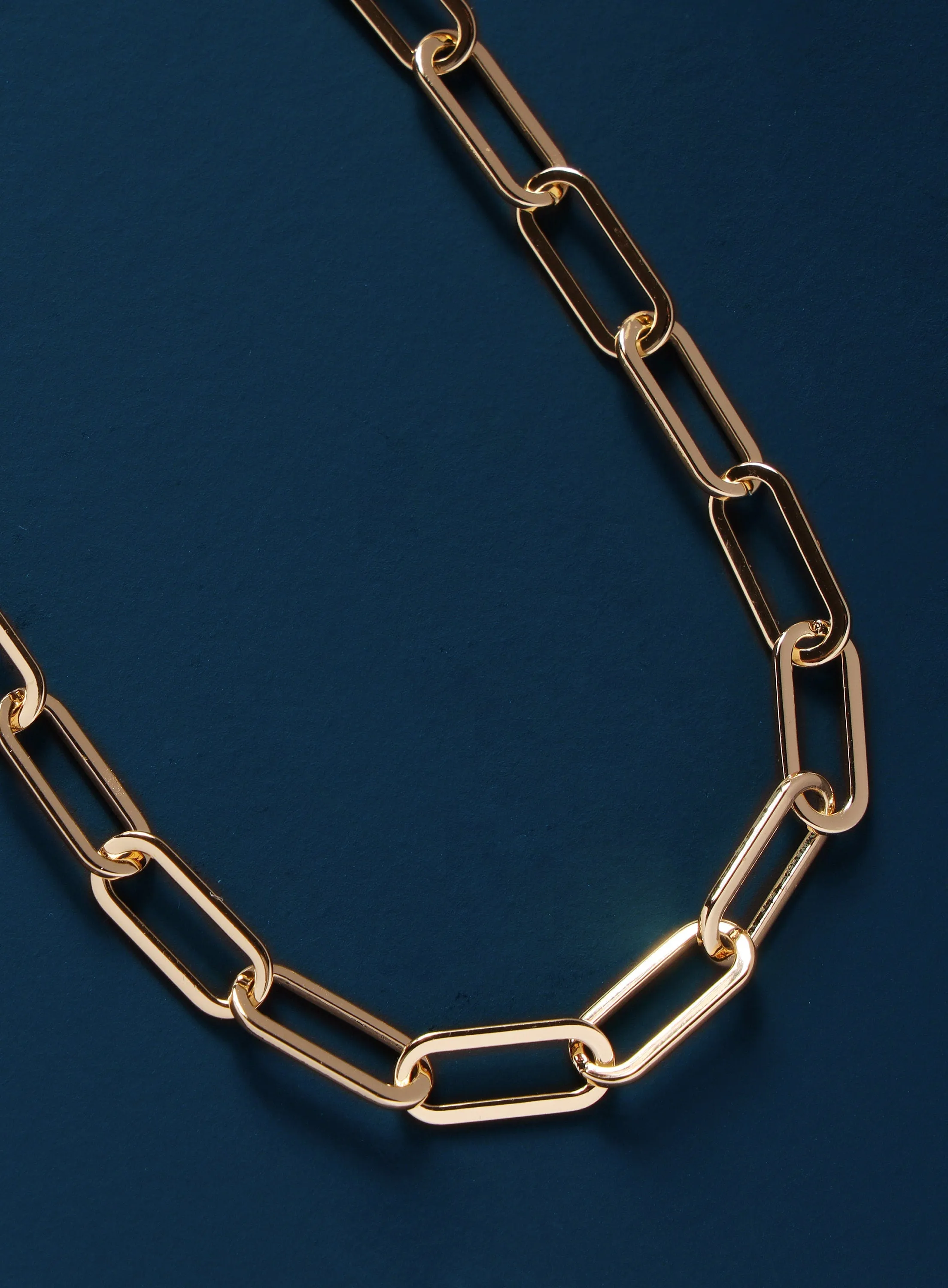 Large Clip 14k plated over 316L stainless steel chain