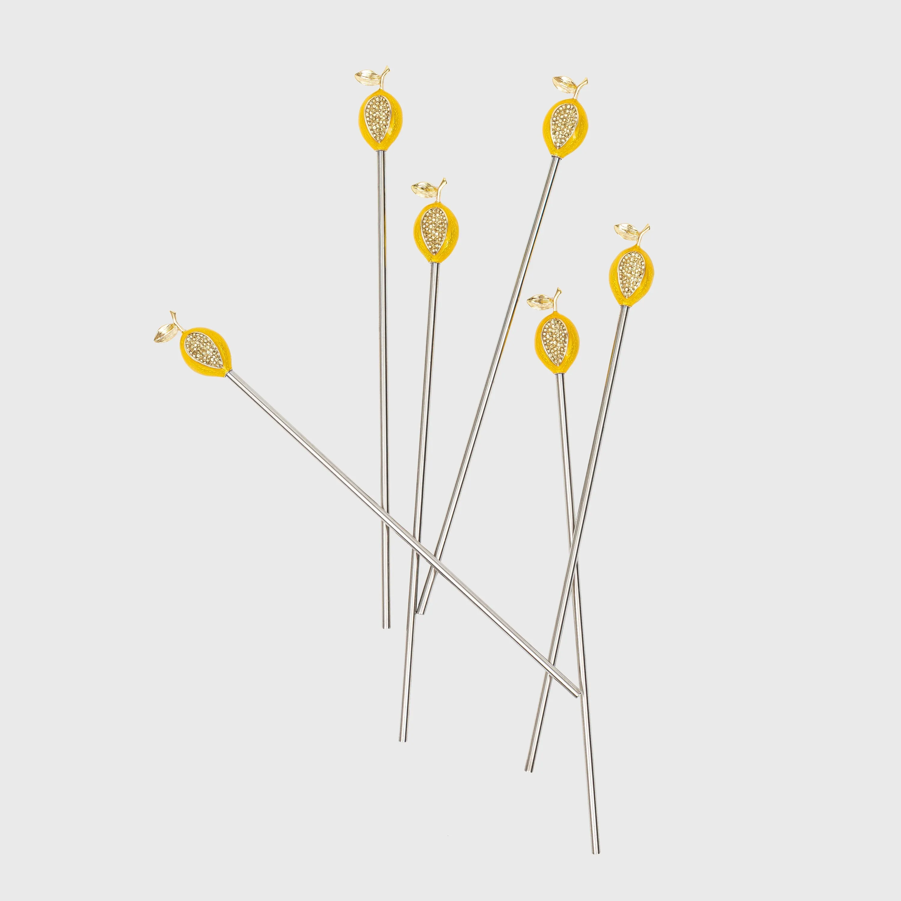 Lemon swizzle sticks