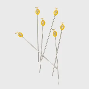 Lemon swizzle sticks