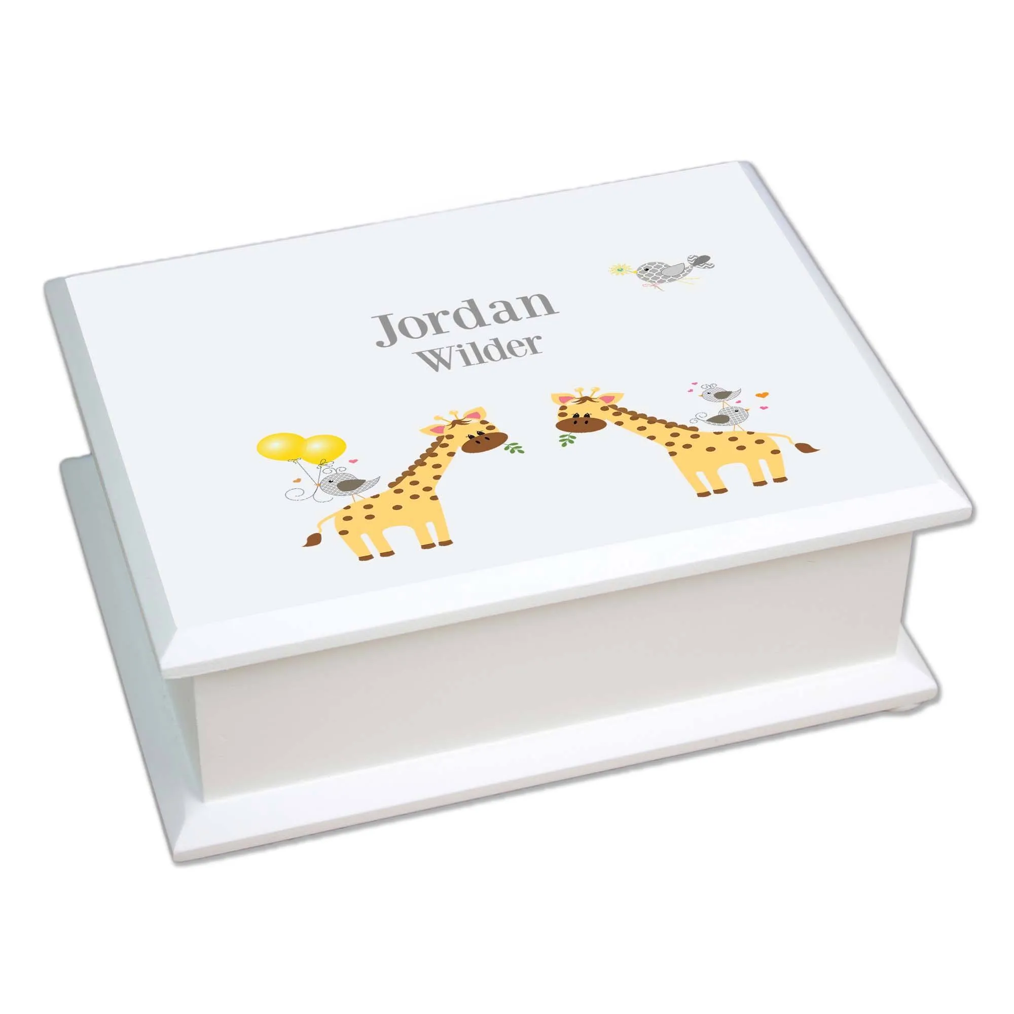 Lift Top Jewelry Box - Giraffe