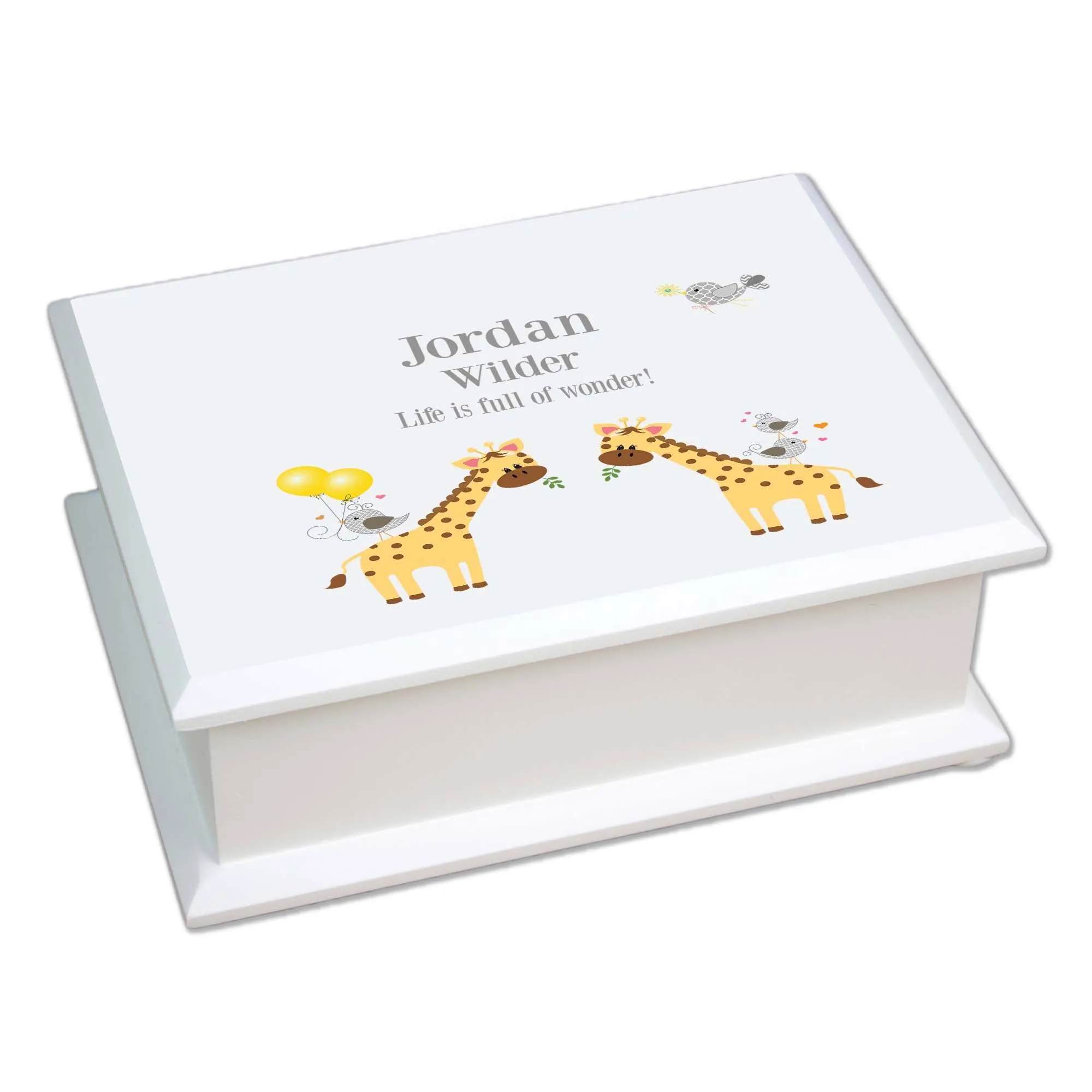 Lift Top Jewelry Box - Giraffe