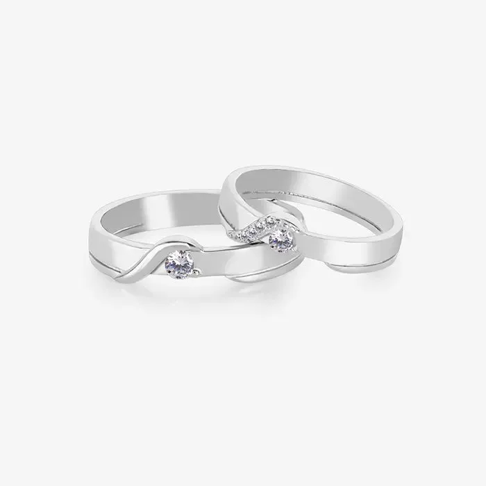 Lovely Curves Stone Couple Ring