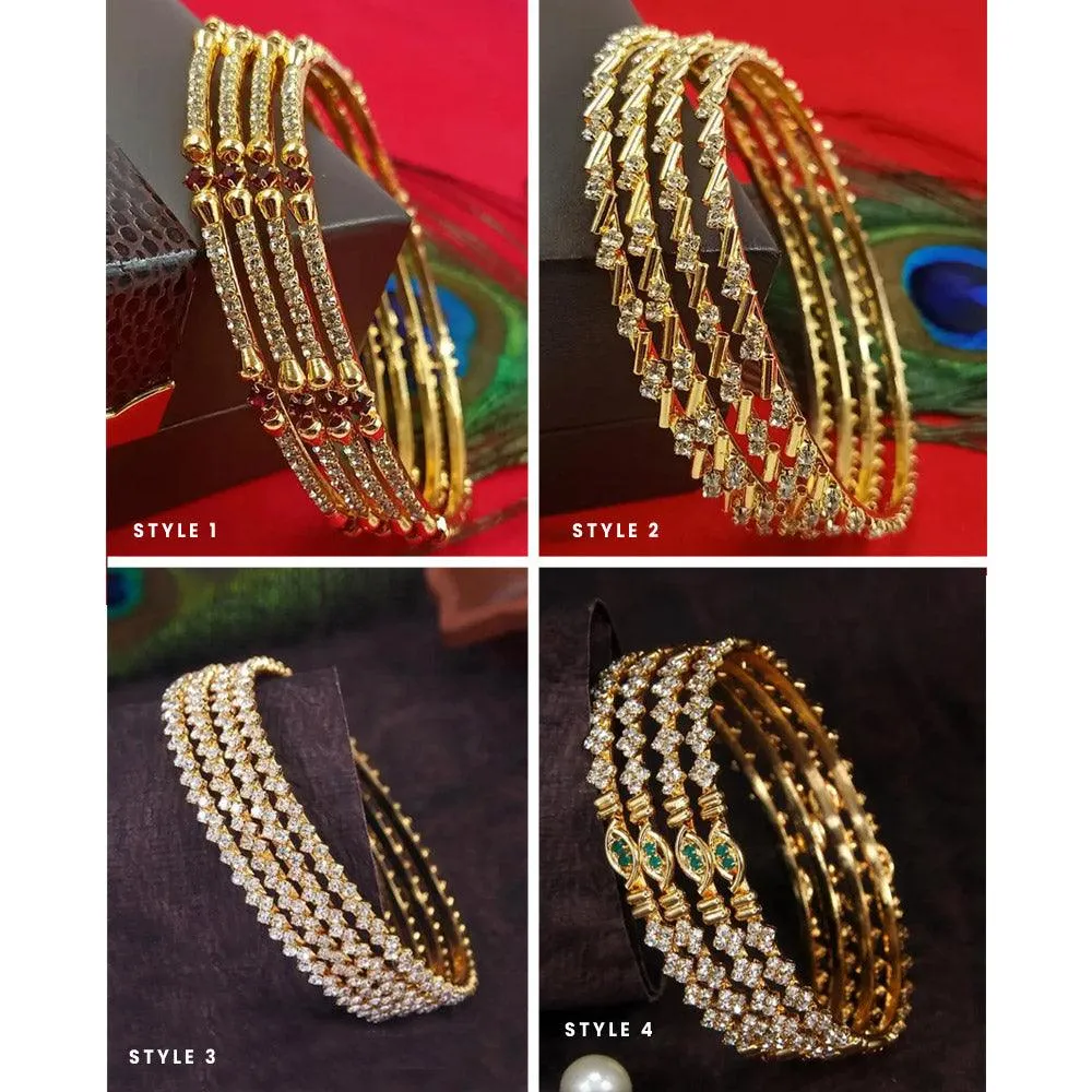 Matte Gold Bangles, 4 Bangle set, 22k Gold Plated, Matte finish, Traditional Indian, Wedding Bangles, Bracelet Set, Kadas