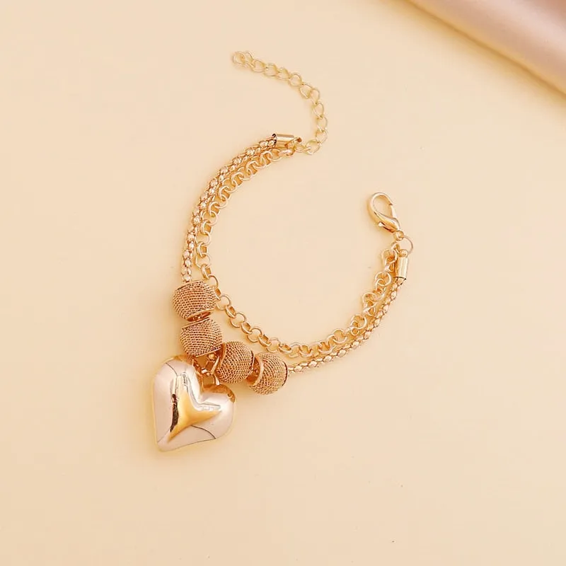 Metal Pendant Heart Love Cute Necklaces For Women