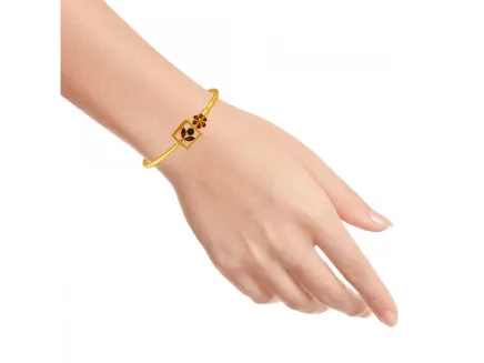 Minimalistic Design 22k Gold Nowa In Meenakari Style