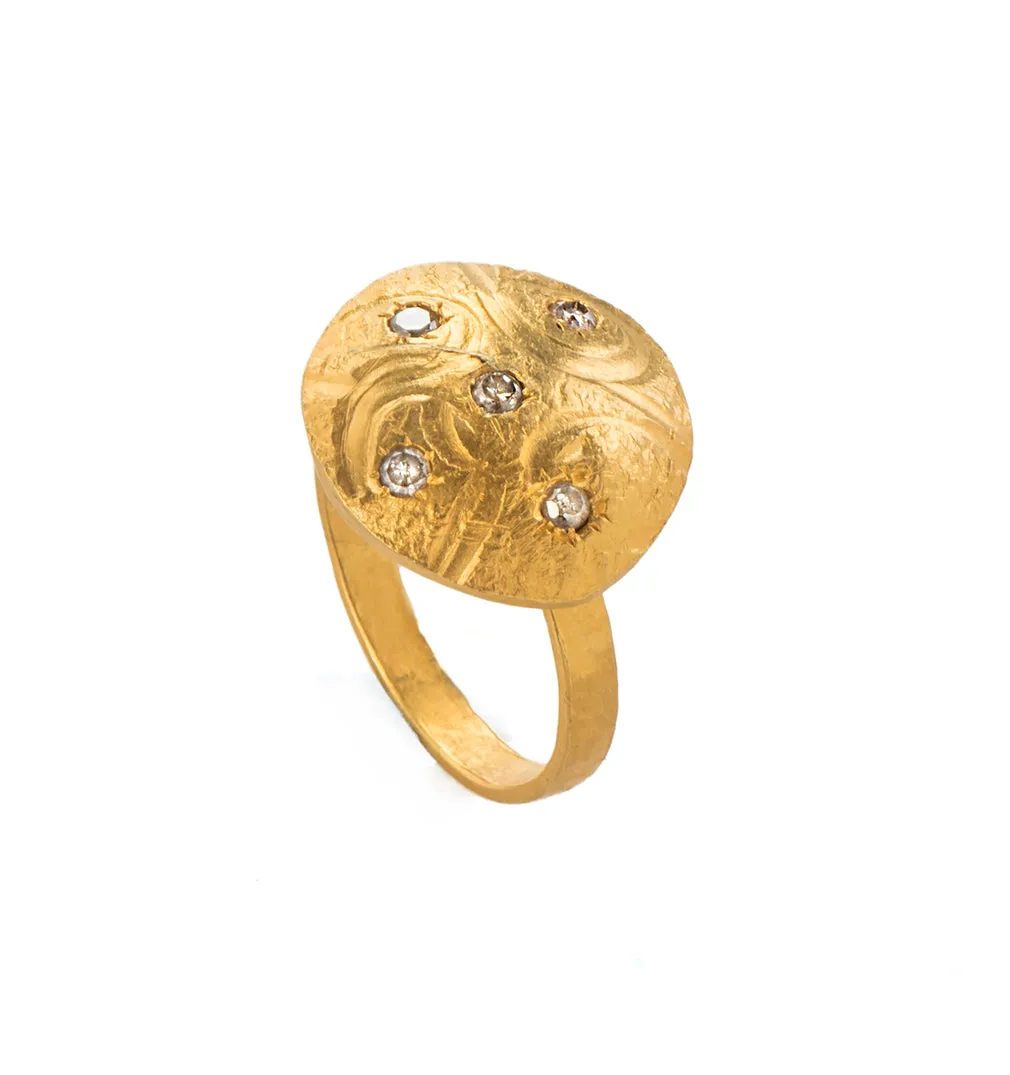 Nava Zahavi Diamonds in the waves Ring