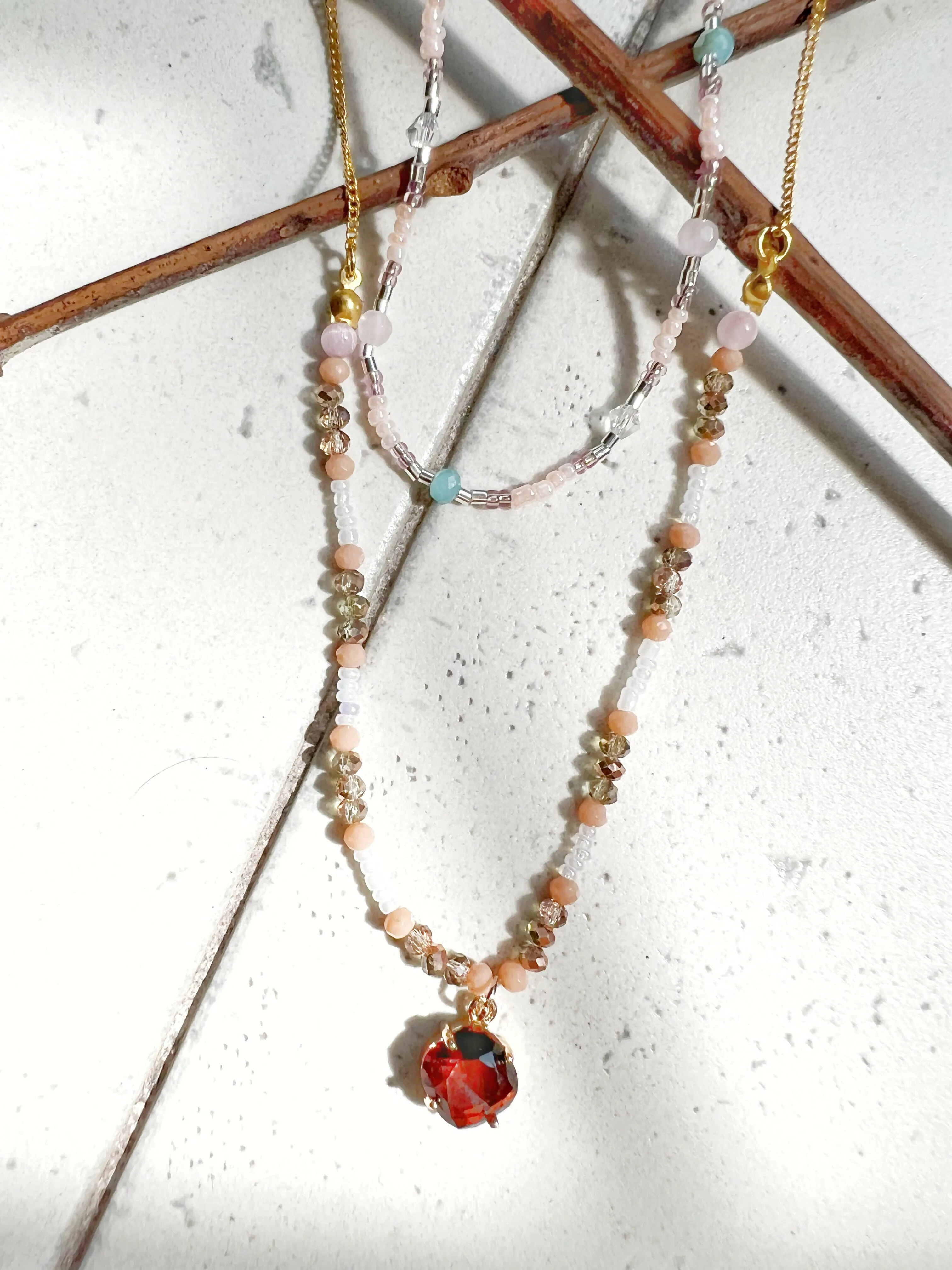 Necklace - Natural Pink