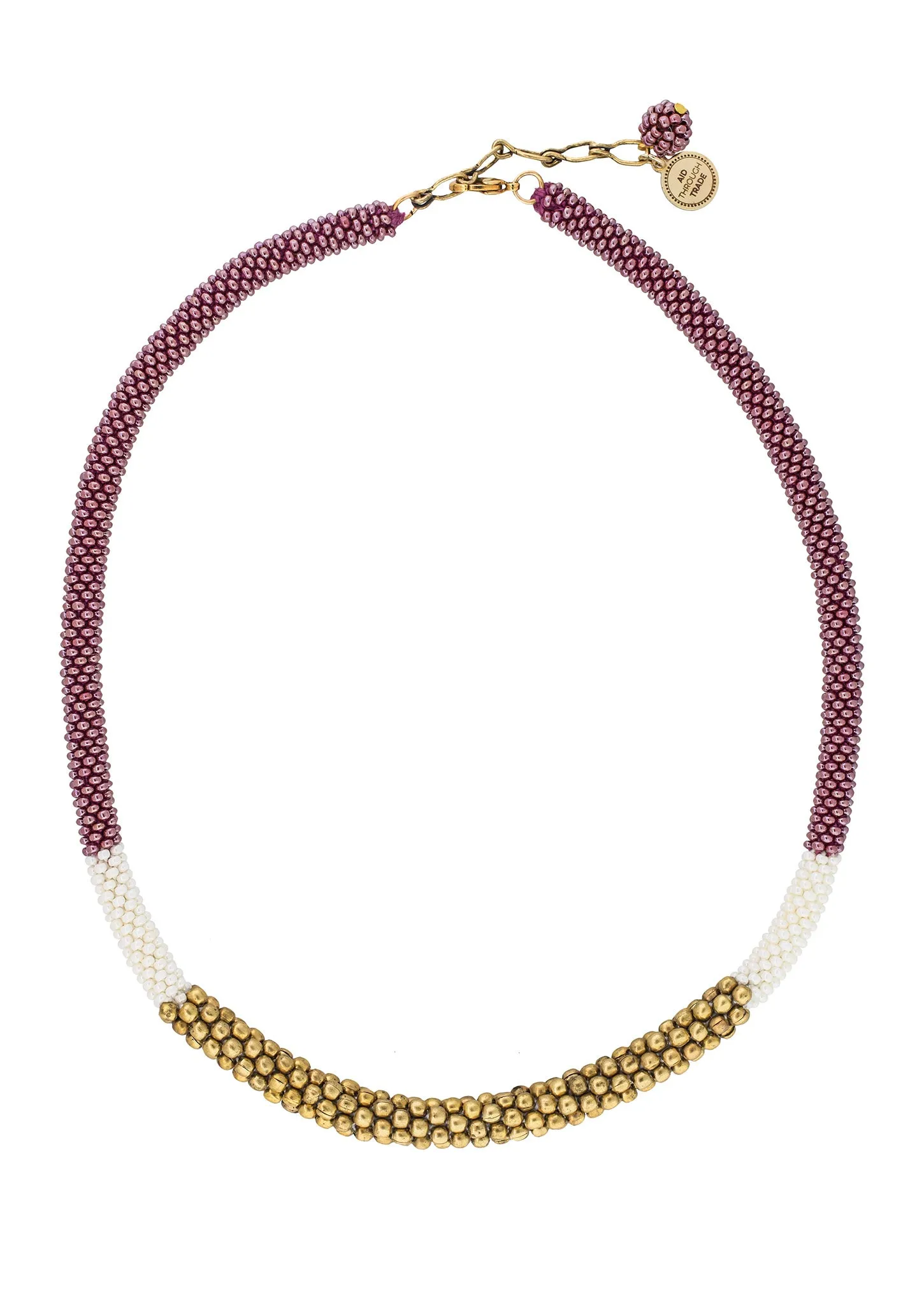 **NEW** <br>The Golden Division Necklace <br> Mulberry