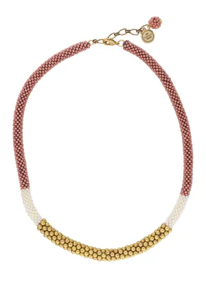 **NEW** <br>The Golden Division Necklace <br> Terracotta