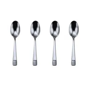 Oneida Culinaria Set of 4 Demitasse Spoons - 4 3/8" long Stainless Flatware