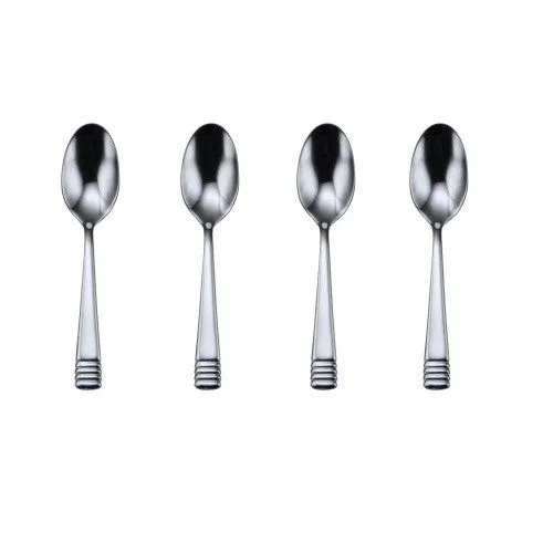 Oneida Culinaria Set of 4 Demitasse Spoons - 4 3/8" long Stainless Flatware