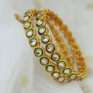 Pair of Kundan Minakari Bangles