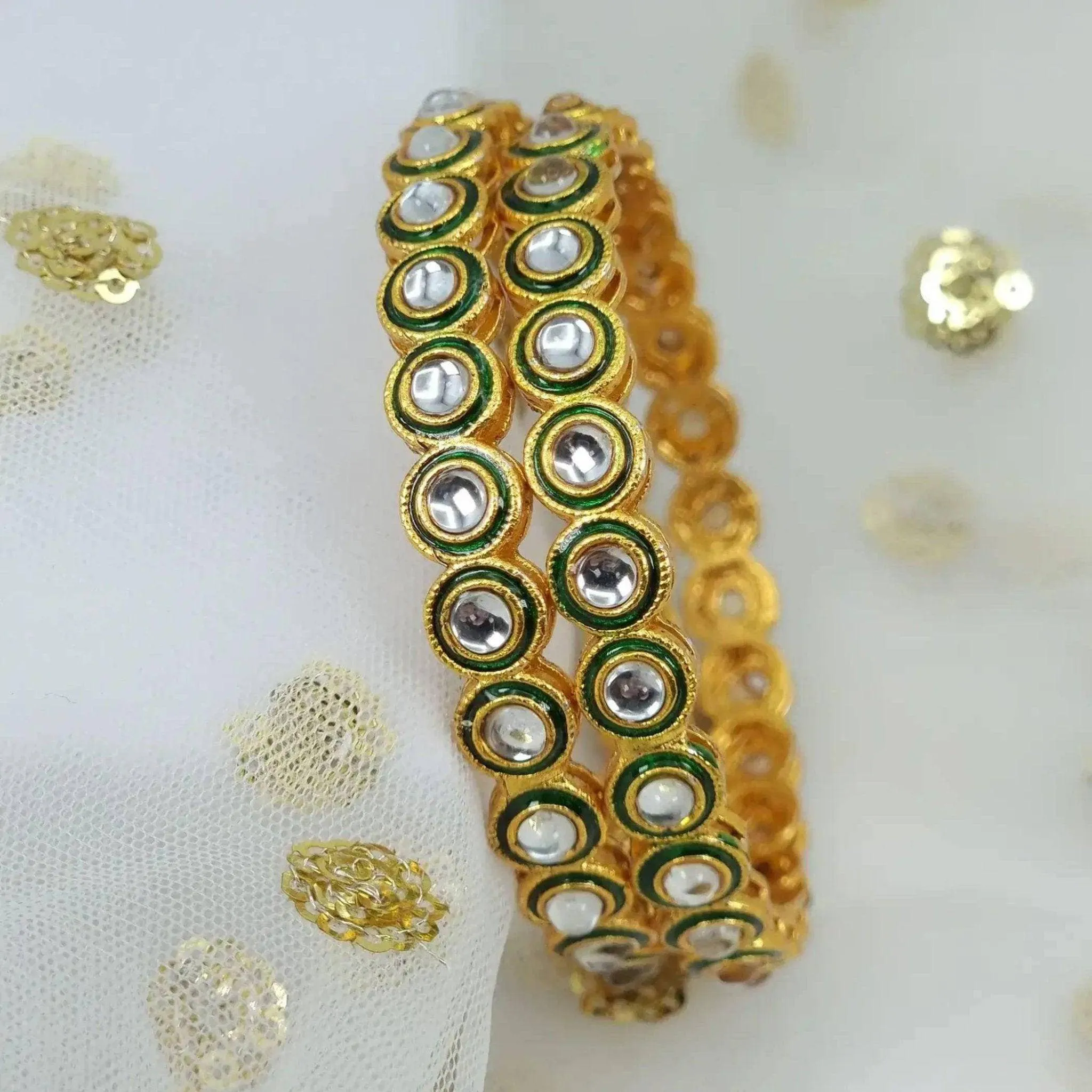 Pair of Kundan Minakari Bangles