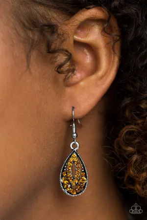 Paparazzi Accessories  - Money To Blow #E112 Peg - Brown Earring