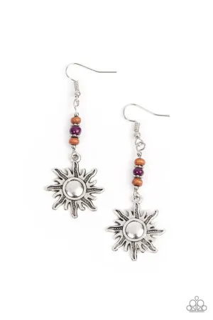 Paparazzi Earring ~ Sunshiny Days - Purple