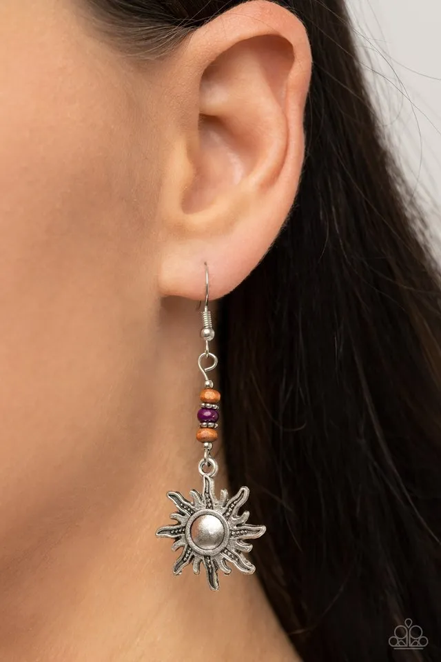 Paparazzi Earring ~ Sunshiny Days - Purple