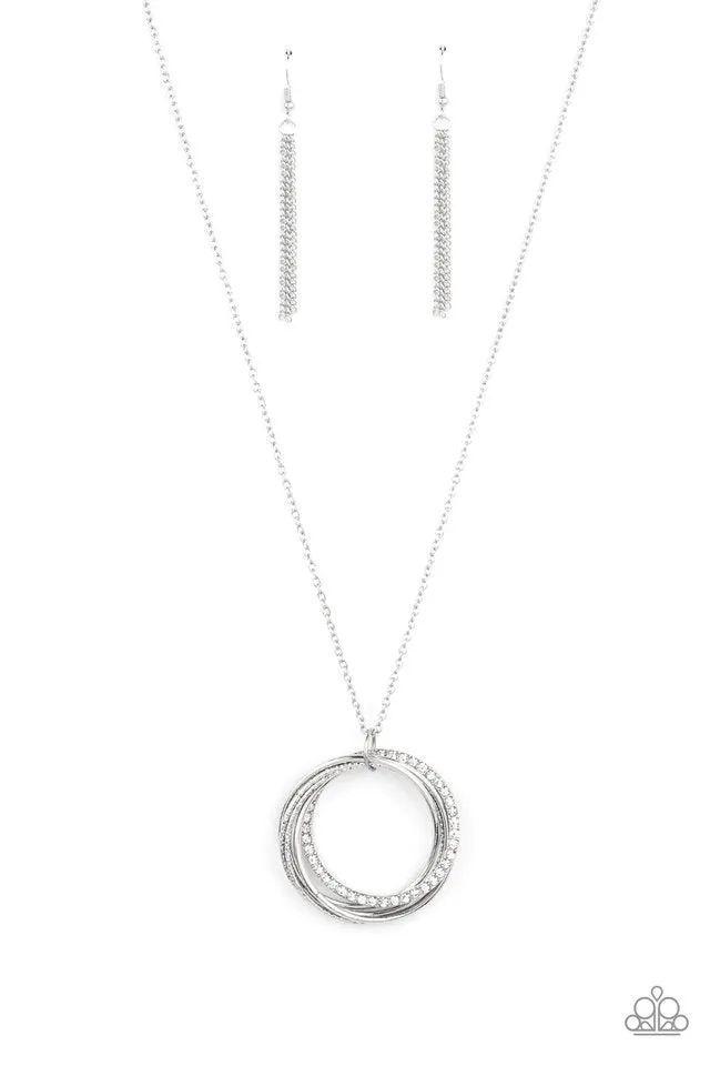 Paparazzi Necklace ~ Harmonic Halos - White