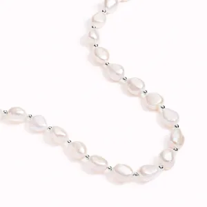 Pearl Necklace Silver - Ingrid