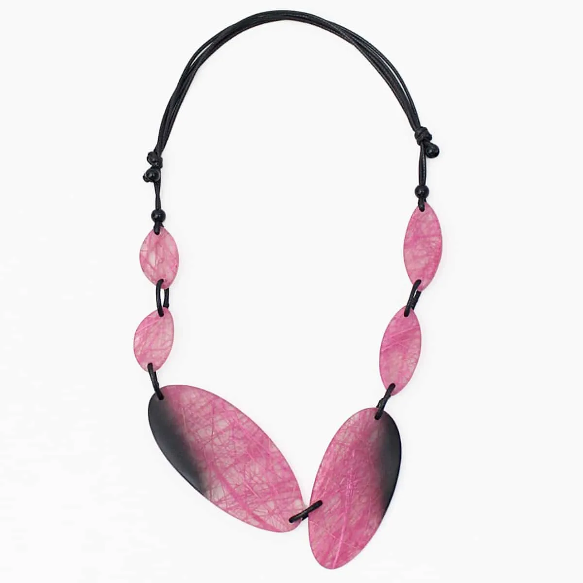 Pink Frosted Wren Geometric Statement Necklace