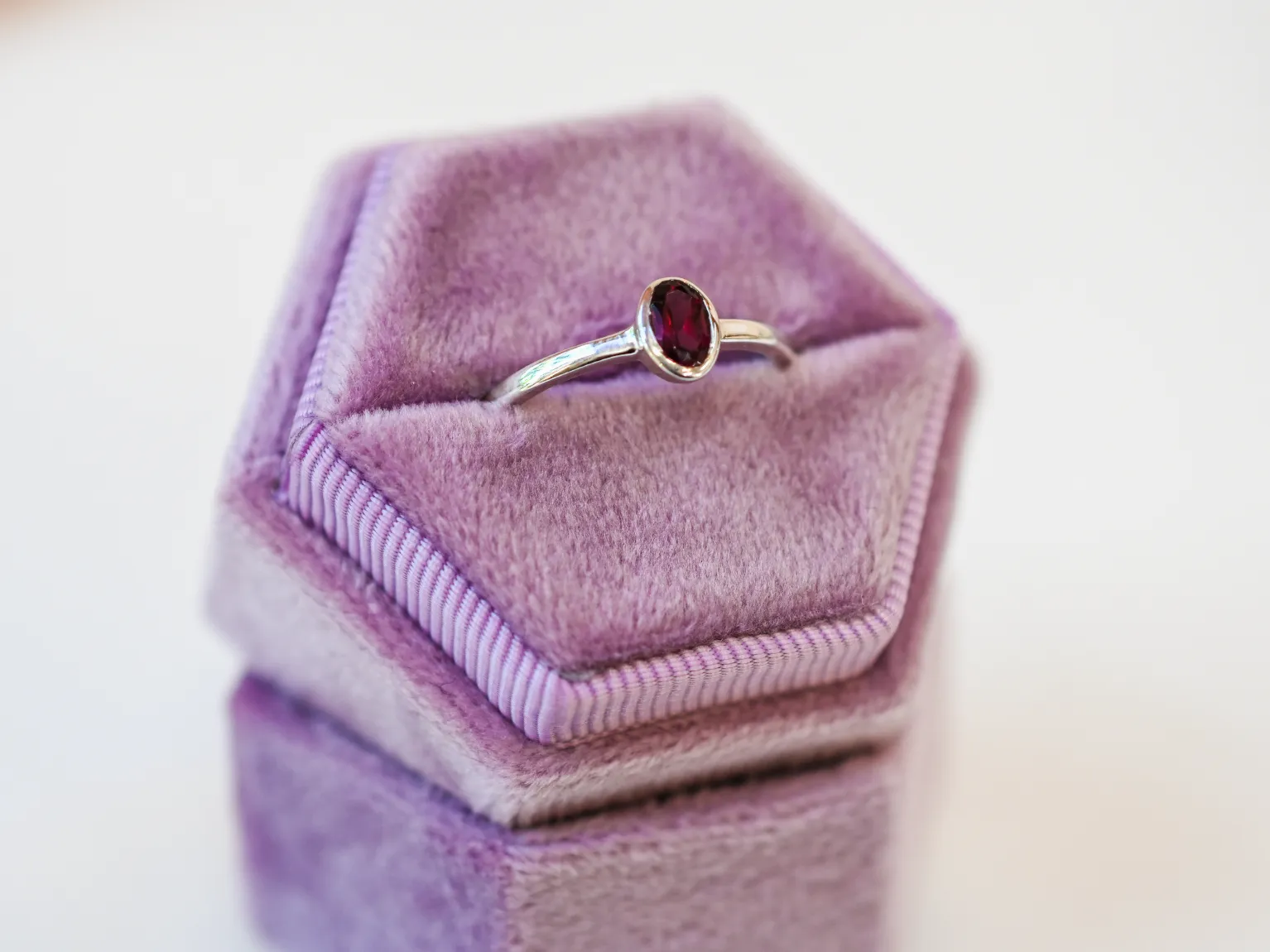 Purple Garnet Ring